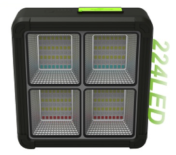 Proiector 224 LED Solar cu Baterie GD-2206B 4 Moduri de Iluminare 120W